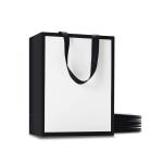 Large White Card Hot Stamping Custom Logo Printing Paper Bag for Clothes and
