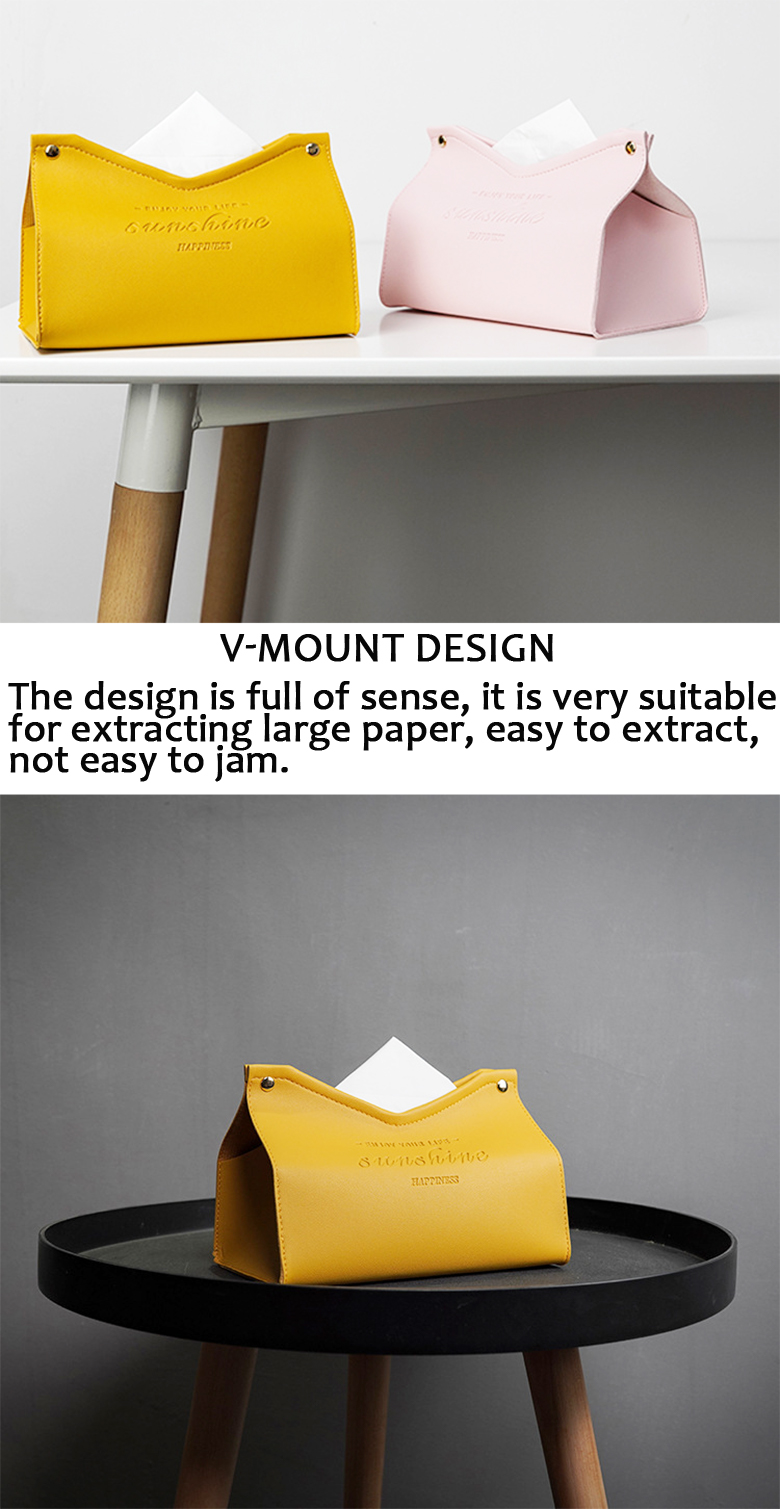 Rectangular Plastic Tissue Box Cover for Luxury Nordic Restaurant in Desktop Space