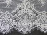 Beautiful 44cm Short Cord Eyelash Lace Trim / Embroidered Lace Fabric
