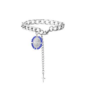 Quality 925 Neutral Sterling Silver Chain Bracelet Crystal Pendant Bracelet Jewelry Oem wholesale