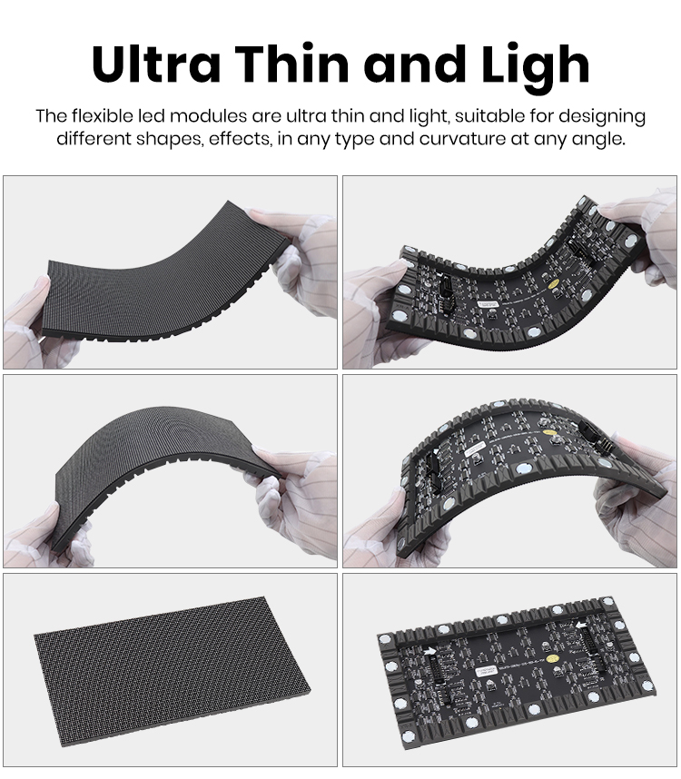 SMD Full Color Indoor Customized Flexible LED Panel Column Cylinder Soft LED Screen P1.875 P2 P2.5 P3 Curved LED Display
