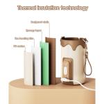 PU leather Electric Baby travel milk warmer Quick Temperature Heating Sleeve