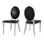 Round Back Velvet SS Dining Chairs 20x22x36inch For Banquet