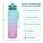 32oz Gym Plastic Motivational Water Jug Tritan Sports Water Bottle