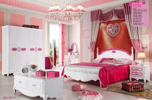 Quality luxury glossy princess painted bed room furniture set China factory,#908 wholesale