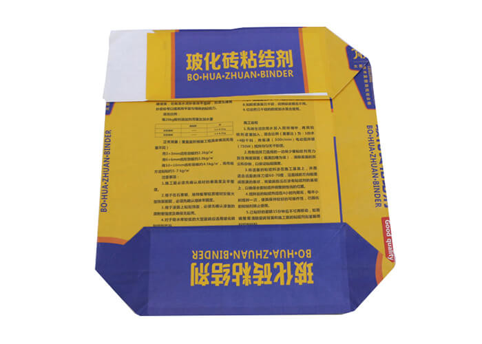 Multiwall Kraft Paper Sacks Block Bottom Valve Bag For Tile Adhesive