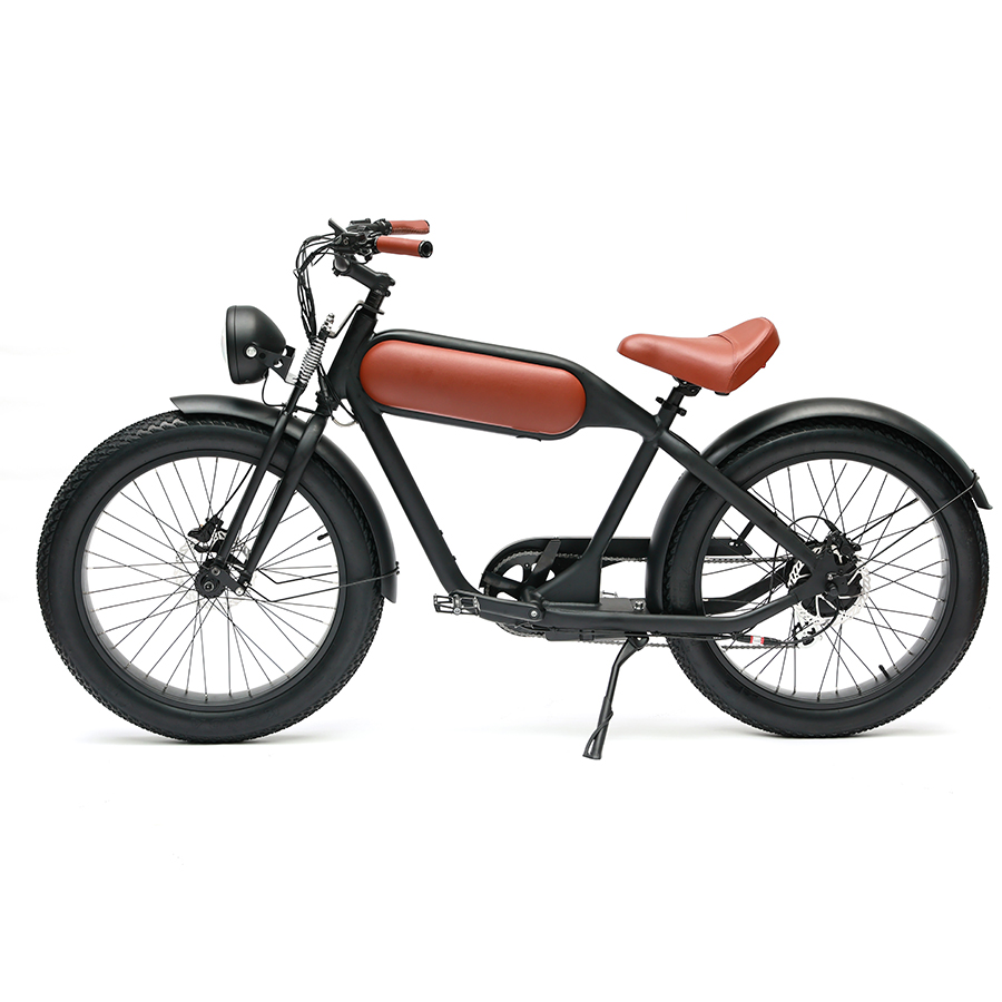 48V 23Ah Lithium Battery Retro Electric Bike for Adult 26 Inch Vintage Fat Fetus Bike