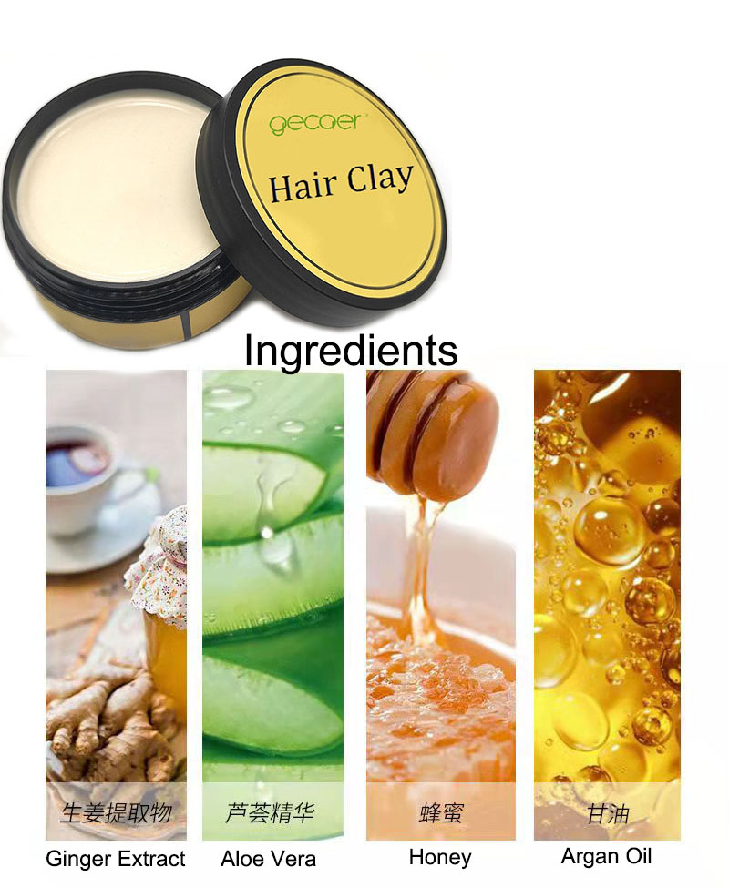 Strong Hold Natural Look Matte Texture Hair Paste Hair Mud for Men Stock 100g Volume