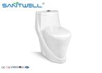Sanitary Ware One Piece Toilet Super - Swirling 740 * 380 * 690 Mm SWC2911