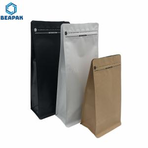 Quality Coffee Flat Bottom k Kraft Paper Stock Packaging Bags wholesale