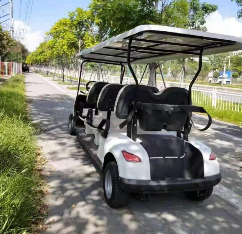 72V 5KW AC System 12 Inch Tire Electric Golf Buggy 6 passenger Lifted Golf Cart