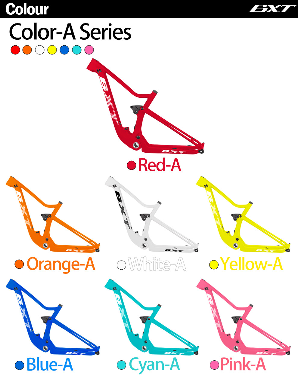 Full Suspension Carbon Fiber Hardtail Frame Mountain Bike Frames 29er Travel 100mm