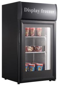 Quality 50L hot sale digital control counter top glass door ice cream commercial portable fridge freezer SD50B wholesale
