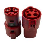 PVC Red 60A Electric Vehicle Charge Adaptor Charger Supercharger Type1 To Tesla