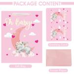 Custom Order 300gsm Ivory Board Pink Baby Shower Gift Carrier Paper Bag for Baby