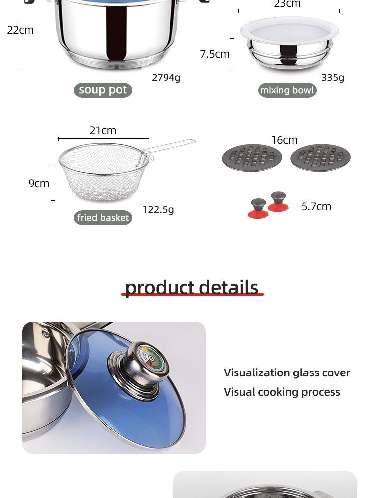 Wholesale Kitchen Non Stick Cookware Set Non Stick Cooking Utensil Set Stainless Steel Nonstick Cookware Sets