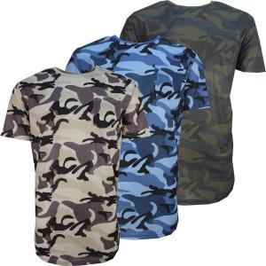 Quality Large Size Army Wear Camo T Shirts 180 Grams Logo Printing wholesale