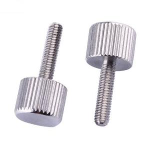 Quality Computer PC Case Flat Head Knurled Thumb Screw M4 X 6mm Zinc Plate Surface wholesale