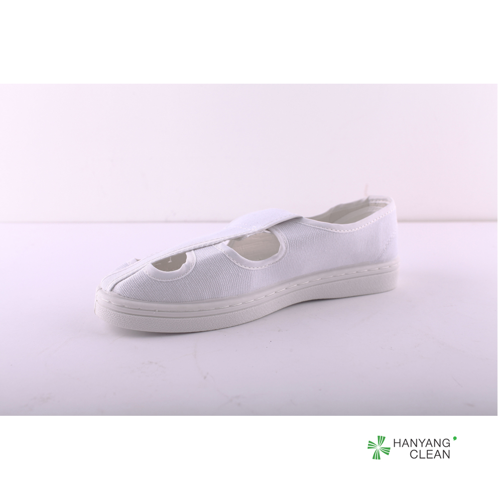 Breathable PVC Sole Four 4 Holes White Cleanroom Antistatic ESD Shoes rubber bottom safety shoes industrial