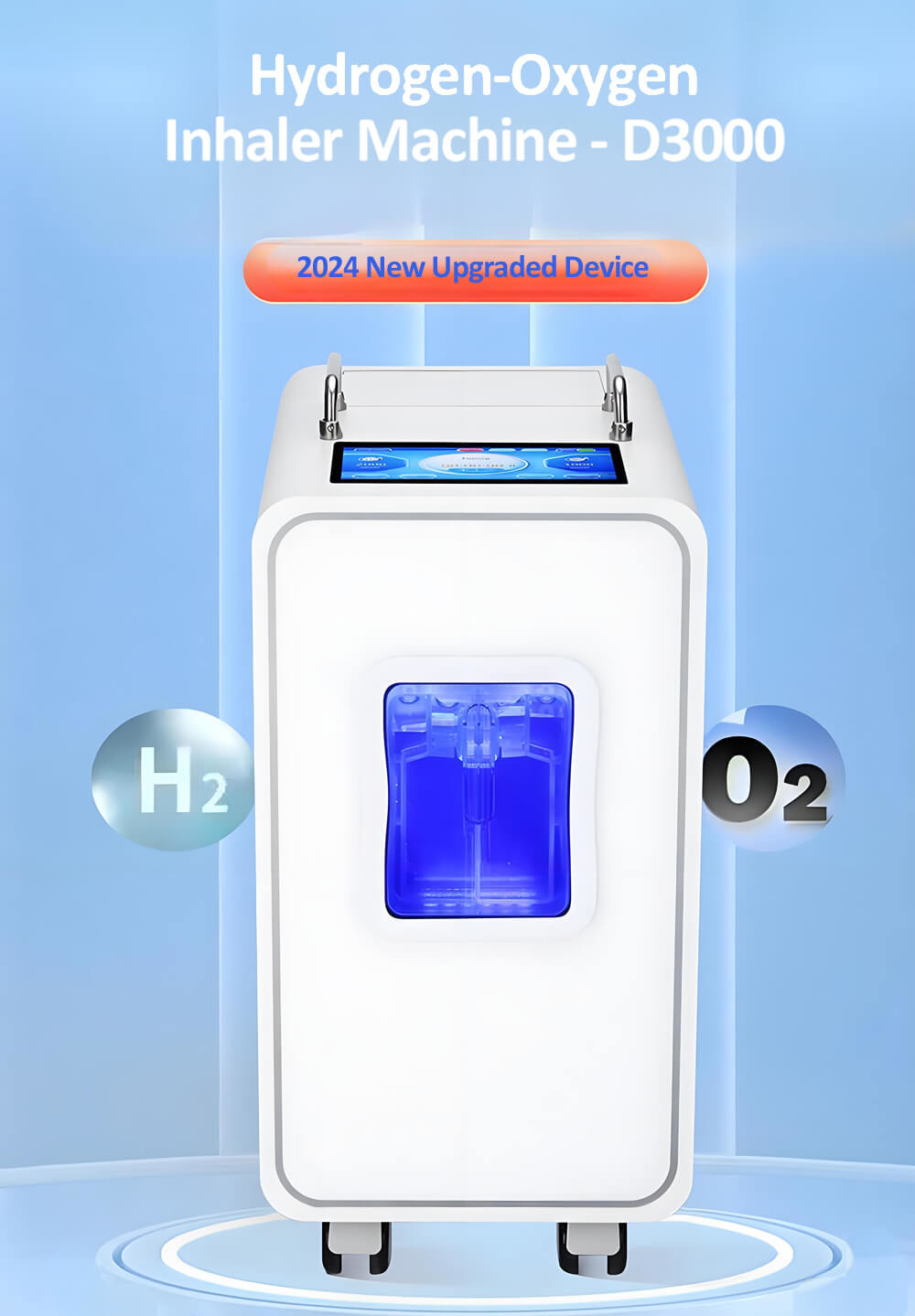 Brown Gas Machine SPE PEM Hydrogen Generator 3000ml Hydrogen Inhalation Machine WEIZI