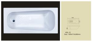 Quality Acrylic bathtub, simple bathtub, common bathtub,sanitary ware, bathroom bath tub HDL-12 wholesale