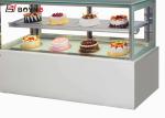 Bench Top Cake Display Fridge Marble Glass 2~10 Temperature R134A Refrigerant