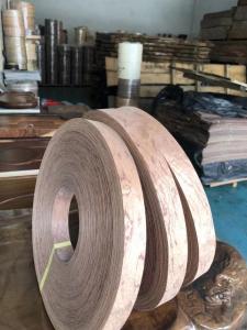 Quality Customized Edge Sealing Strip Natural Veneer Black Walnut White Oak Leather Covered Edge Sealing 0.5mm Wood Edge Banding wholesale