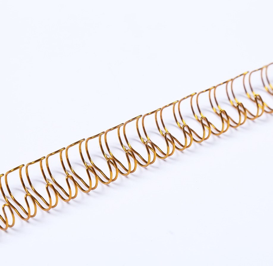 A4 Double Loop Binding Wire Nylon Coated For Books Gold color