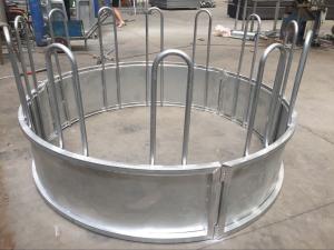 Quality Metal Galvanized Steel Round Bale Pasture Hay Rack Livestock Feeder wholesale