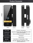 Glomarket Smart Tuya Glass Door Lock Fingerprint Password Remote Unlock Virtual