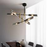 Postmodern luxury chandelier nordic sputnik lamp E14 glass lamp wrought iron