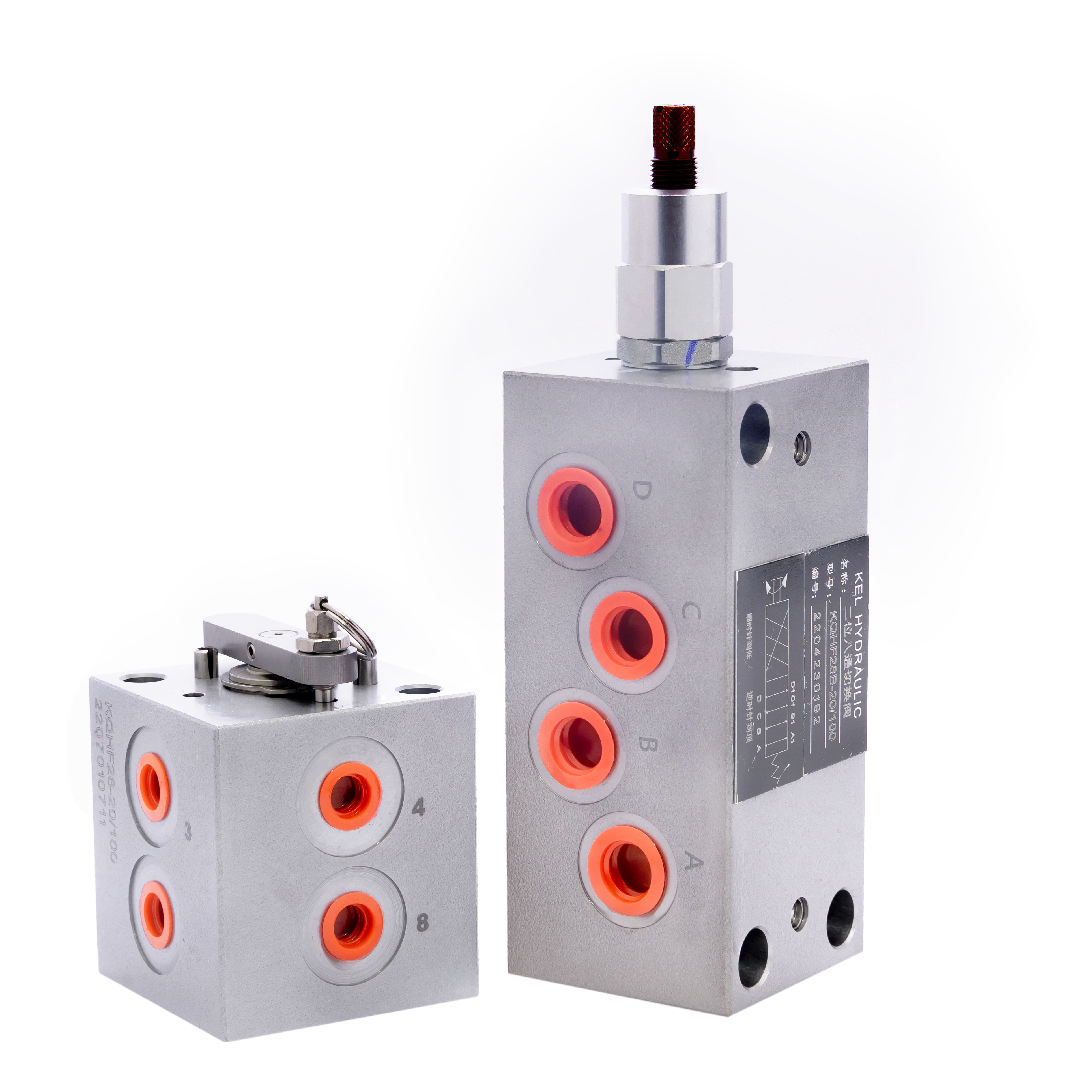 60bar 2 Position Hydraulic Solenoid Valve Eight Way JIS Oil Ports