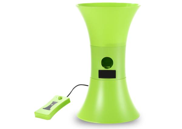 Easy Assemble Table Tennis Robot Spin Forward Serve Balls PVC Material Green