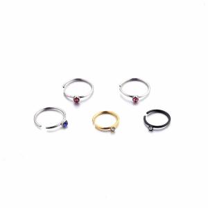 Quality New Style Body Piercing Jewelry Synthetic Opal Nose Hoop Rings Set wholesale