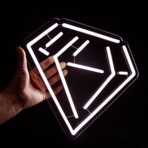 Quality Power Supply Plug Neon Light Wedding Sign for White Diamond Shipping Hang/Mount/Stand wholesale