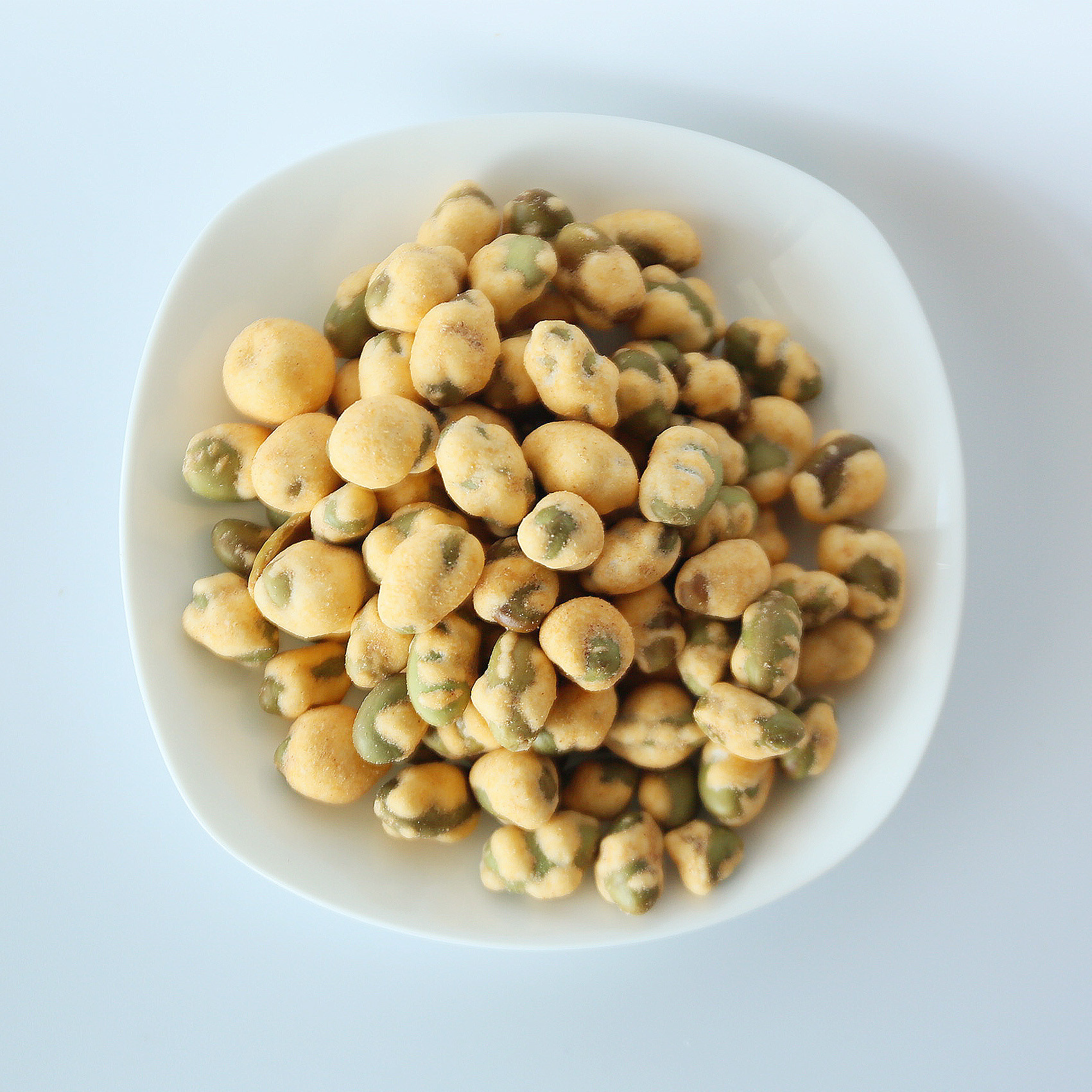Healthy Free From Frying Green Peas Snack With Yellow Wasabi Flavor