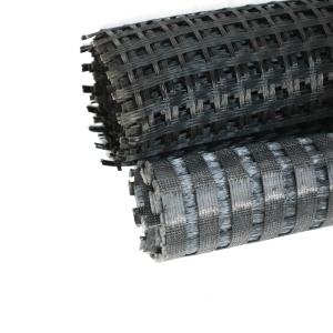 Quality Bitumen Coating Road Paving Fiberglass Geogrid Asphalt Reinforcement wholesale