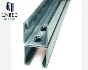 Quality Welded Bolted Clamped Hot Dip Galvanized 3m 6m Silver Strut Metal Channel 2mm 2.5mm wholesale