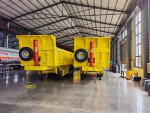 Quality 3 Axles Farm Tipper Meters Hydraulic Cylinder Mini Concrete Dump Trailer for Farming wholesale