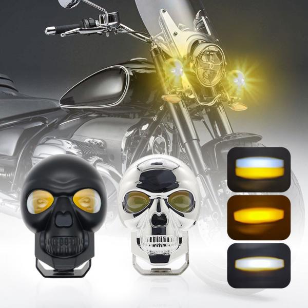 3inch 40w Motorcycle Skull Headlights External Spotlight LED Mini Driving Light