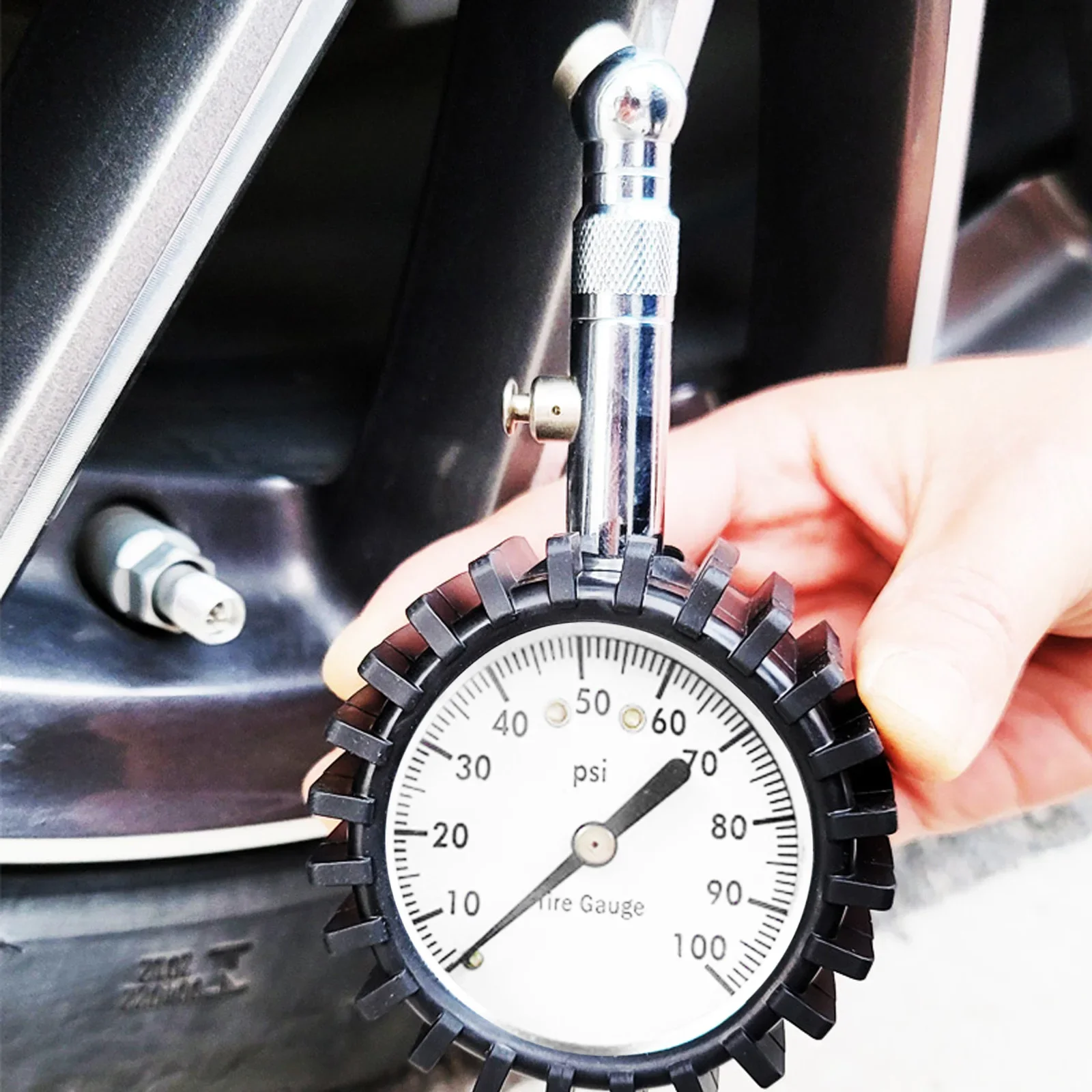 TP-60 2.5'' 60 Psi Tire Pressure Gauge 360 deg Car Tire Pressure Measurement