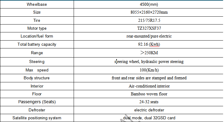 Electric 4X4 Bus Public Transport Buses with 10-55 Wheelbase and 4L Engine Capacity
