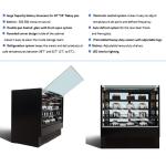 Marble SS304 Finish Curved Glass Cake Showcase Cake Chiller 185kg