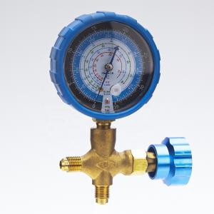 Quality 70mm 35 Bar Refrigeration Pressure Gauge Blue Cover Manifold Pressure Gauge wholesale
