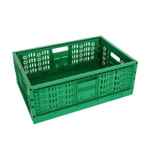 Quality Foldable PE/PP Agriculture Vegetable Plastic Basket Stackable Crate for Garden Market wholesale