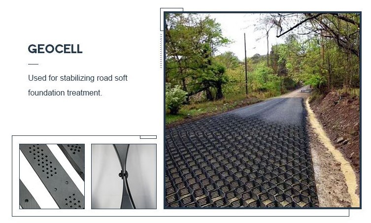 Textured Perforated HDPE Geocell Plastic Geo Cell Geoweb Erosion Control System