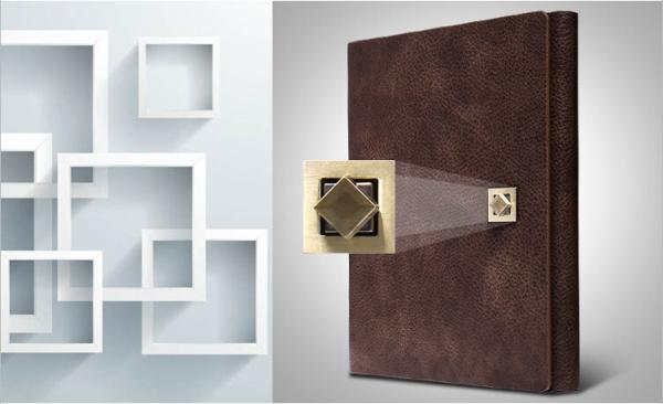 Three Cover Ring Binder Organizer PU Leather Material Special Metal Clasp Open