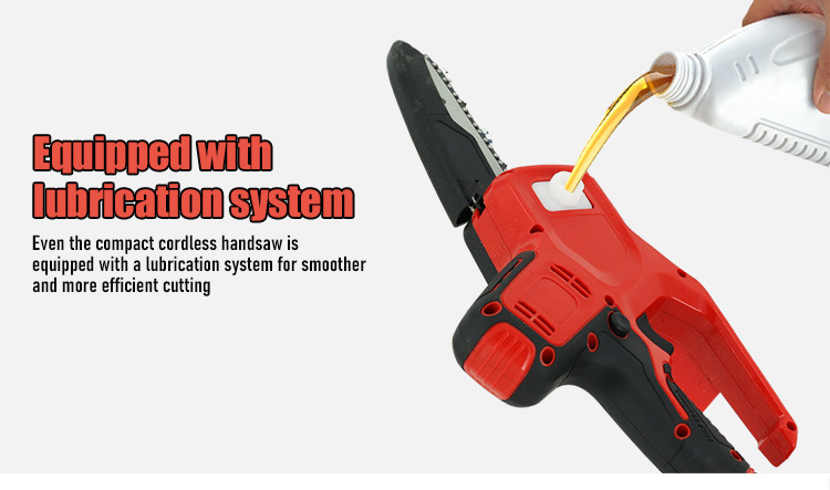 21V 6in Mini Batterie Power Electricity Cordless Lightweight Chainsaw One-Hand