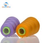 Dope Dyed 100 Polyester Spun Yarn On Plastic Tube 20-60s Sewing Thread For