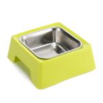 Weight 170 G Stainless Steel Pet Bowls Portable Blue / Green / Pink Color